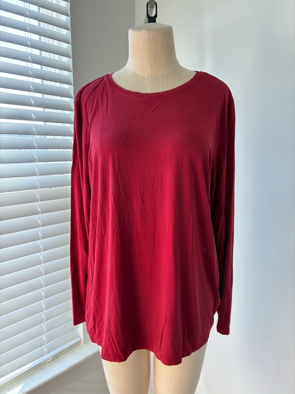 Eileen Fisher Women's Maroon Long Sleeve Top
